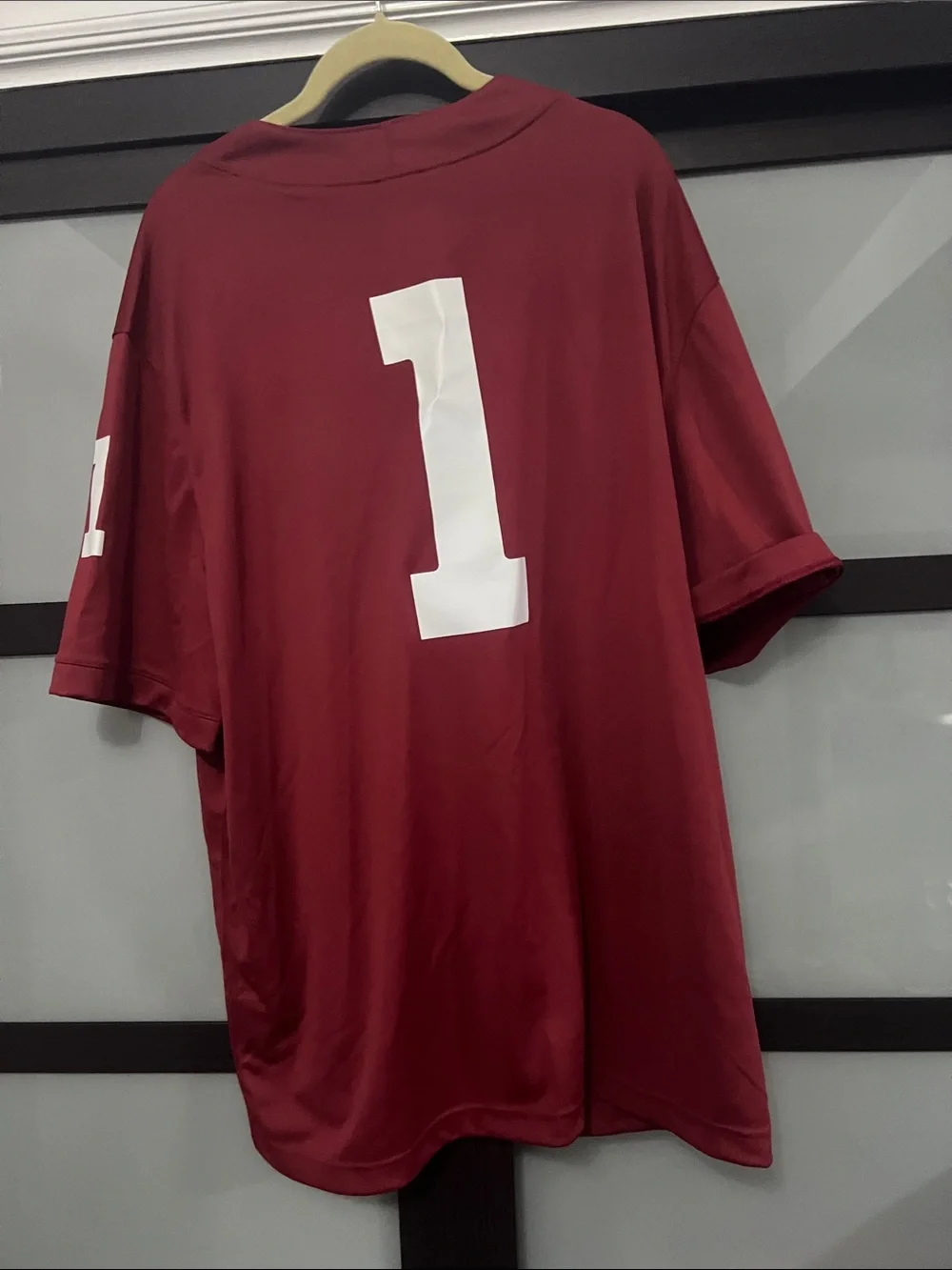 Jordan Maroon Sooners #1 Football Jersey
